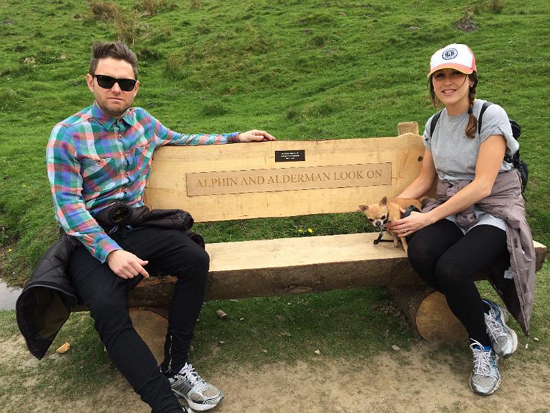 01-05-14 My nephew David Foulston, his fiancee Amy Gately and Arnie their chihuahua.jpg - 01-05-14 Sue's nephew David Foulston, his fiancée Amy Gately and Arnie their chihuahua