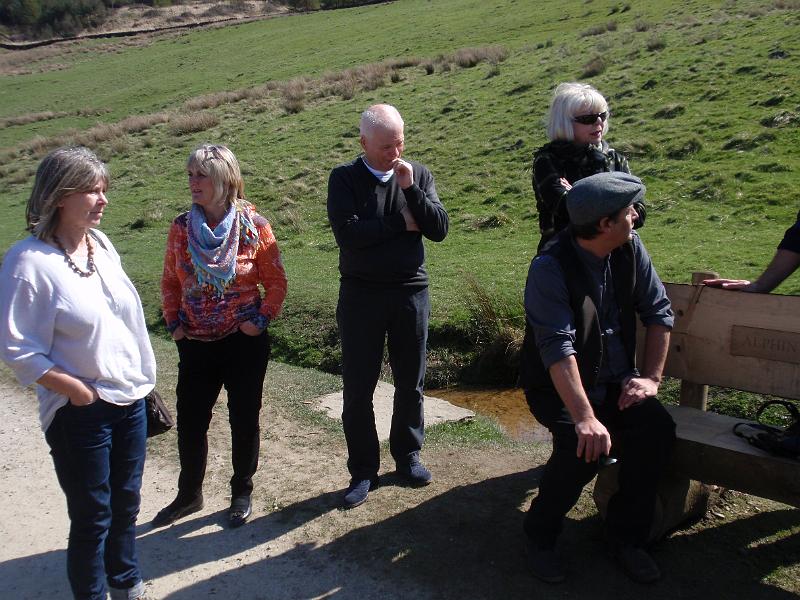 P4152697.JPG - Bench unveiling, 15th April, 2014 [l-r: Lauren Turner, Olwen Lees, Graham Hopkinson, Sue Foulston, Kim Turner]