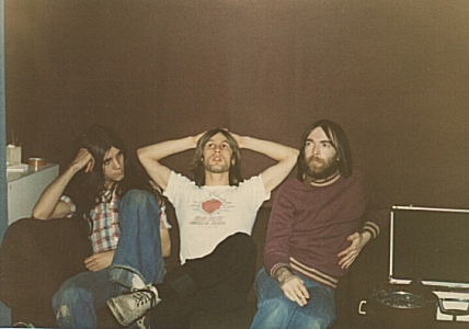 Steve, Kim and David during recording of the album